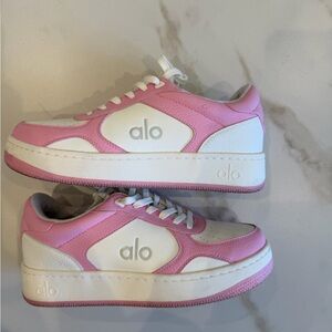 ALO Yoga Pink and White Sneakers